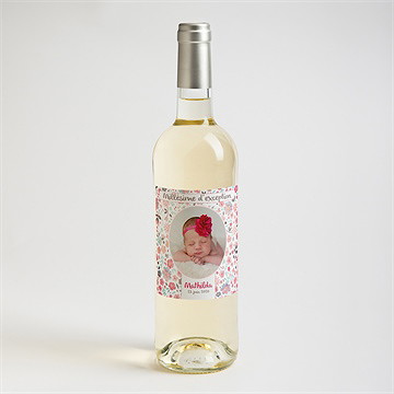 Etiquette de bouteille naissance mon petit chou ! - Mise en situation