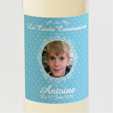 Etiquette de bouteille communion moderne et doux