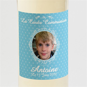 Etiquette de bouteille communion moderne et doux