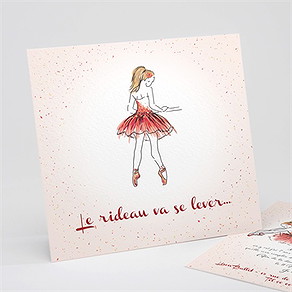 Invitation anniversaire la danseuse et ses copines