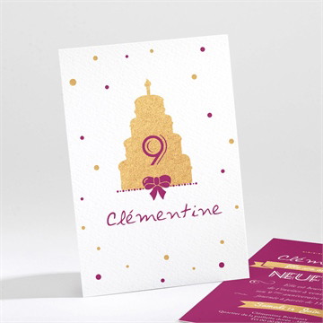 Invitation anniversaire autour du gâteau