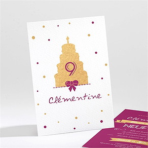 Invitation anniversaire autour du gâteau
