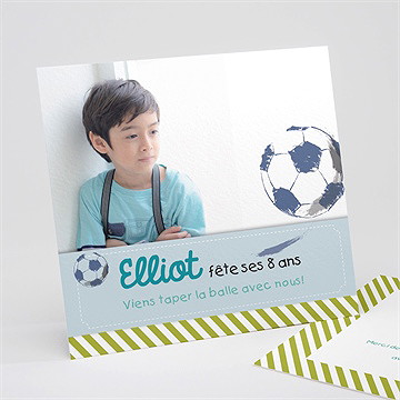 Invitation anniversaire football photo