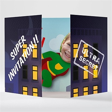 Invitation anniversaire super héros
