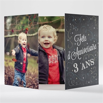 Invitation anniversaire guirlande et cotillons