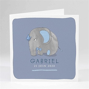 Faire-part naissance elephant
