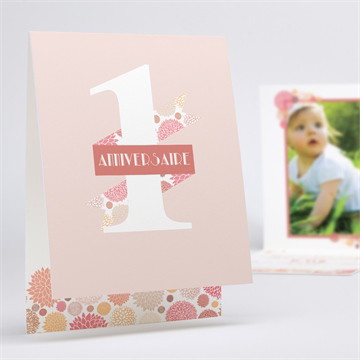 Invitation anniversaire poudre fleurie