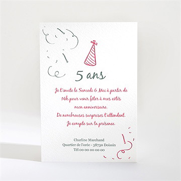 Invitation anniversaire le bel âge - Dos du faire-part