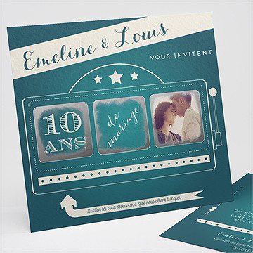 Invitation anniversaire de mariage la machine à sous !