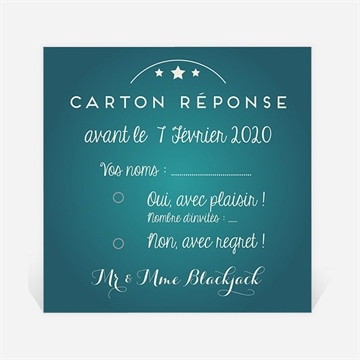 Carton réponse anniversaire de mariage la machine à sous !