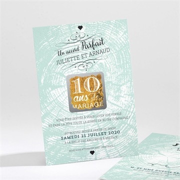 Invitation anniversaire de mariage un accord parfait