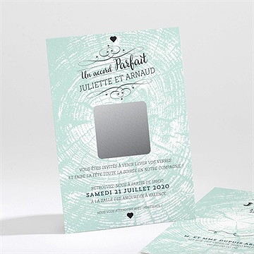 Invitation anniversaire de mariage un accord parfait - Invitation non grattée