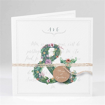 Faire-part mariage champêtre et original