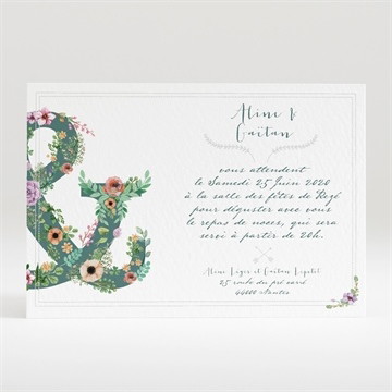 Carton d'invitation mariage champêtre et original