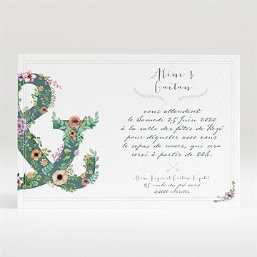 Carton d'invitation mariage champêtre et original