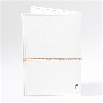 Menu mariage champêtre et original - Dos du menu