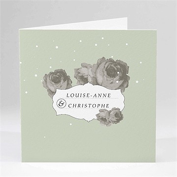 Faire-part mariage rétro chic vintage