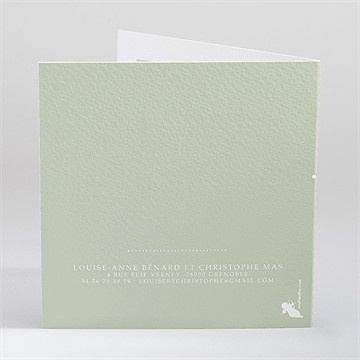 Faire-part mariage rétro chic vintage - Dos du faire-part