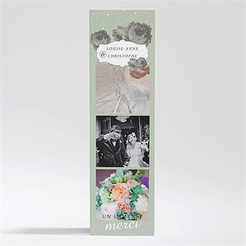 Remerciement mariage rétro chic vintage