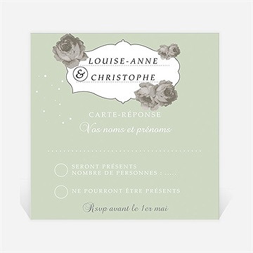 Carton réponse mariage rétro chic vintage