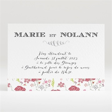 Carton d'invitation mariage motifs liberty