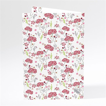 Menu mariage motifs liberty - Dos du menu