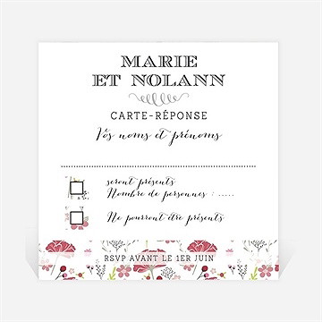 Carton réponse mariage motifs liberty