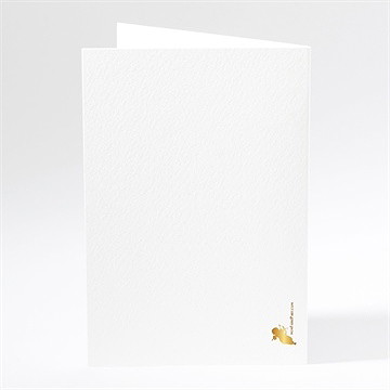 Menu mariage coeur doré - Dos du menu