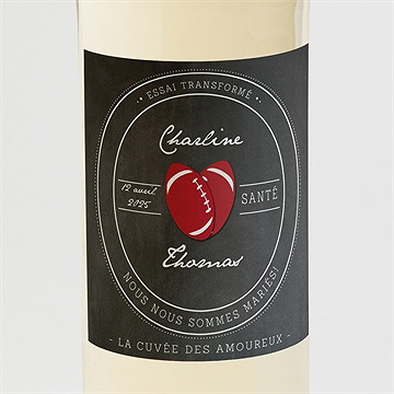 Etiquette de bouteille mariage essai transformé !