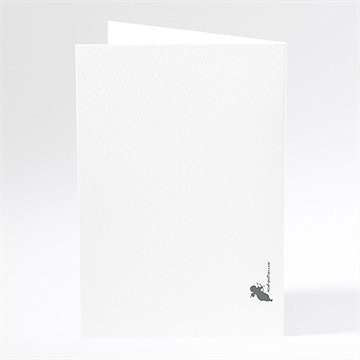 Menu mariage un coeur en fleurs - Dos du menu