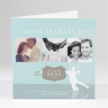Faire-part mariage photo handball