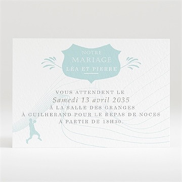 Carton d'invitation mariage photo handball