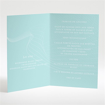 Menu mariage photo handball - Menu ouvert