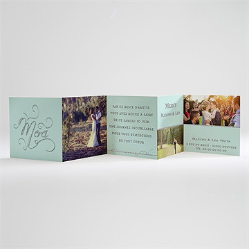 Remerciement mariage shining ! - Carte ouverte