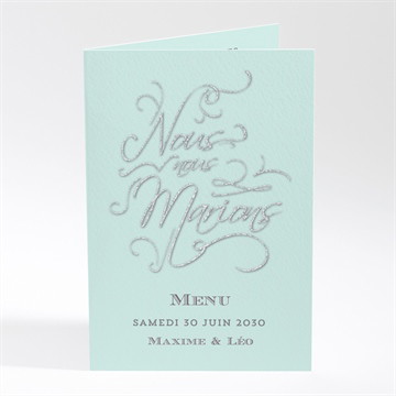 Menu mariage shining !