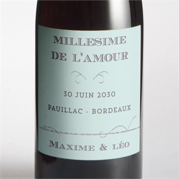 Etiquette de bouteille mariage shining !