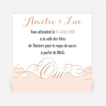 Carton d'invitation mariage joli retro vintage