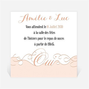 Carton d'invitation mariage joli retro vintage