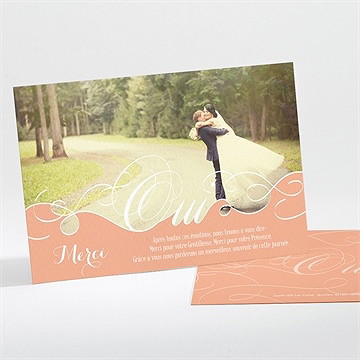 Remerciement mariage joli retro vintage