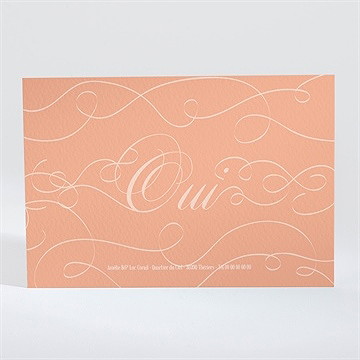 Remerciement mariage joli retro vintage - Dos du faire-part