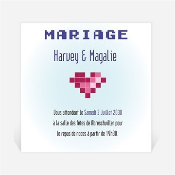 Carton d'invitation mariage le gâteau des mariés