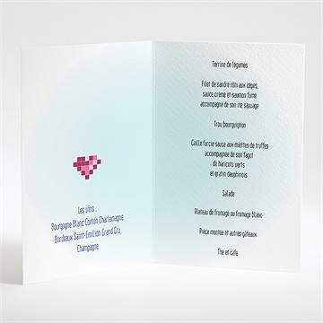 Menu mariage le gâteau des mariés - Menu ouvert