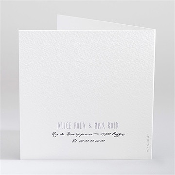 Faire-part mariage photo polaroid - Dos du faire-part