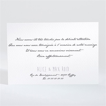 Remerciement mariage photo polaroid - Dos de la carte