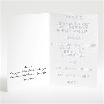 Menu mariage photo polaroid - Menu ouvert