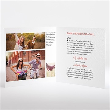 Faire-part mariage nous - Intérieur du faire-part