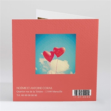 Faire-part mariage nous - Dos du faire-part