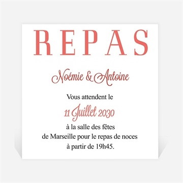 Carton d'invitation mariage nous
