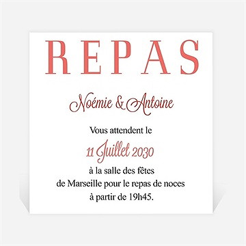 Carton d'invitation mariage nous