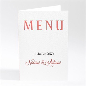 Menu mariage nous